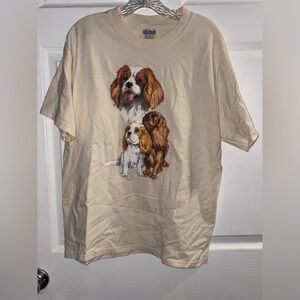 Gildan Dog Print T-Shirt with Spaniel Design